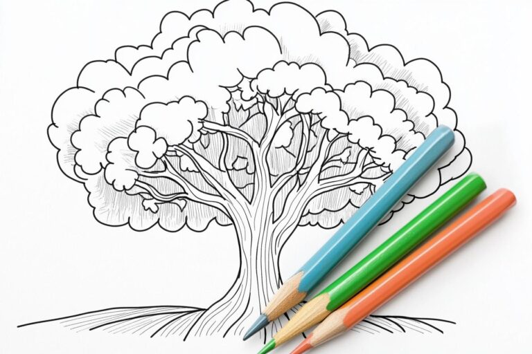 Albero Da Colorare : Colora la tua creatività