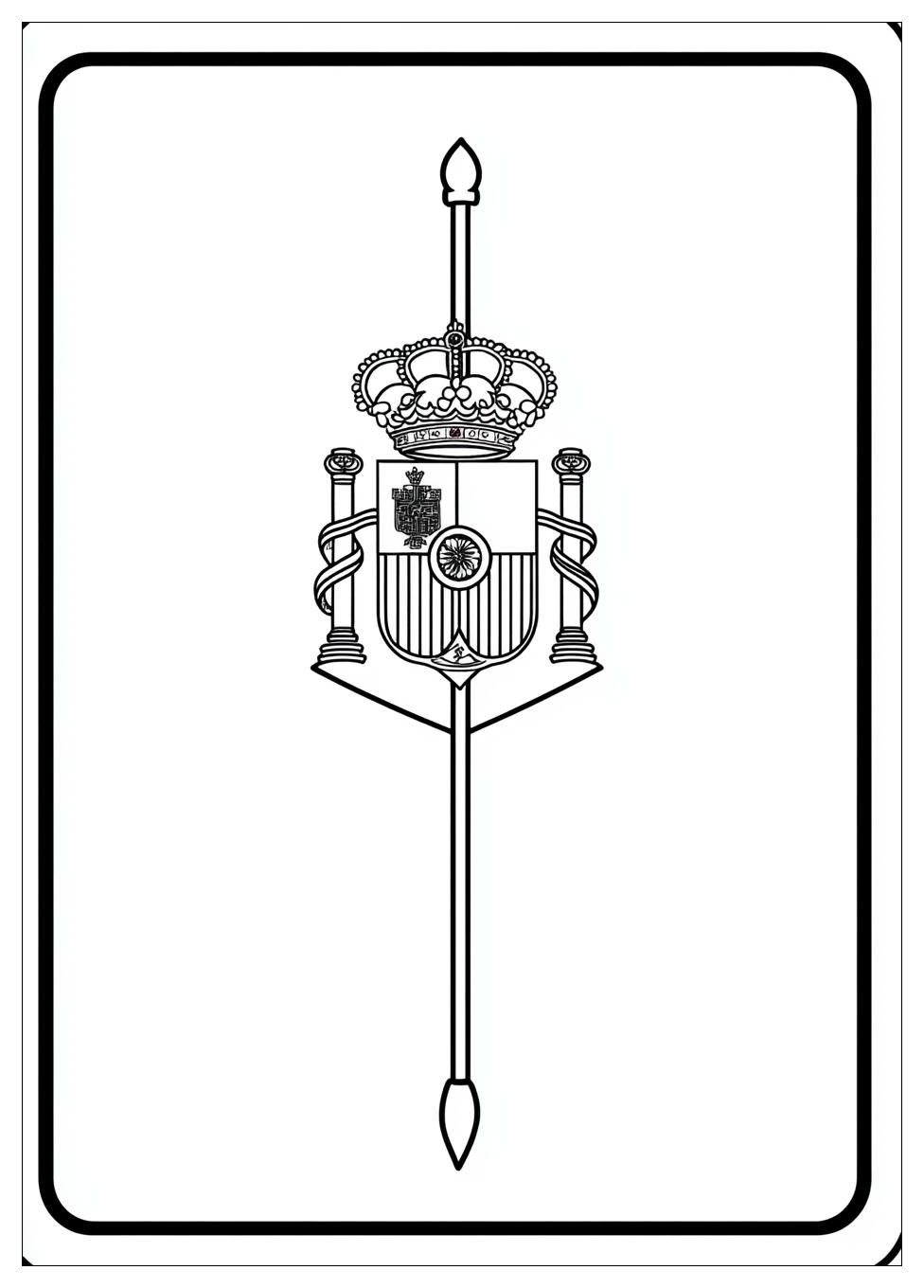 Disegni Bandiera Spagna Da Colorare 9