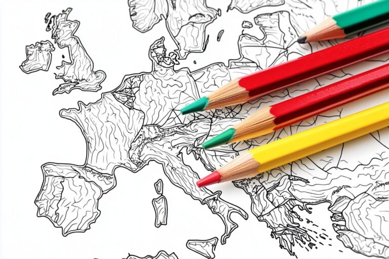 Cartine Italia Da Colorare : Colorare l’Italia: Geografia, Creatività e Divertimento