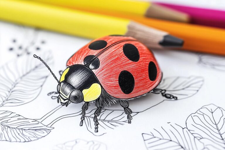 Coccinella Da Colorare : Il Divertimento Creativo Per Bambini