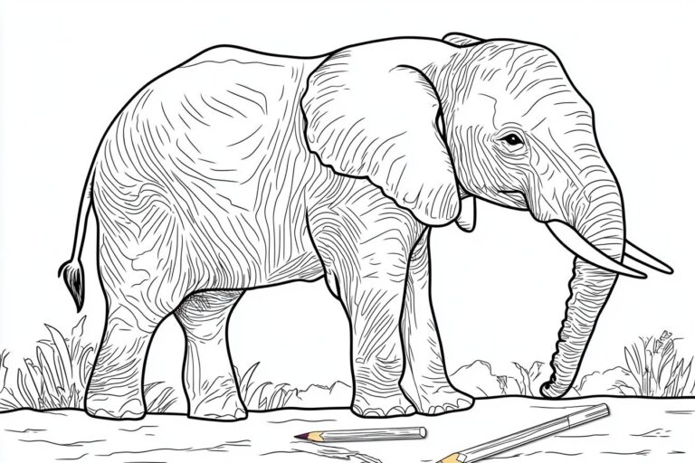 Elefante Da Colorare : Divertimento Creativo per Bambini