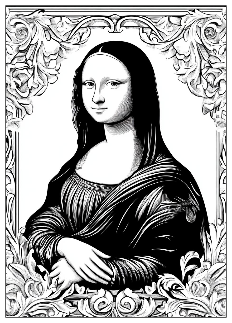 Disegni Gioconda Da Colorare 16