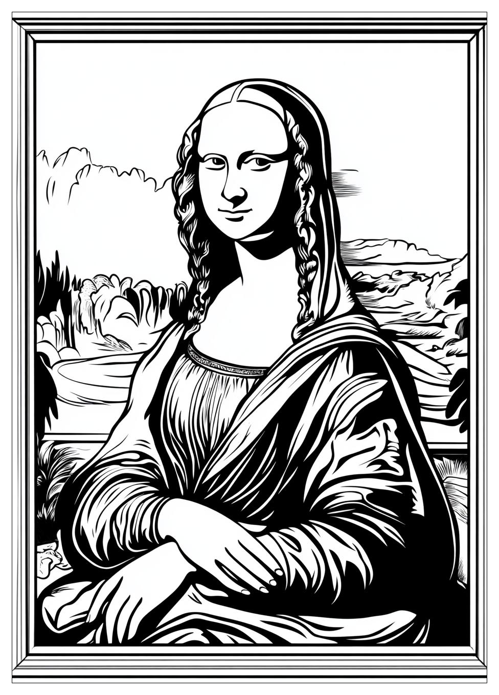 Disegni Gioconda Da Colorare 2