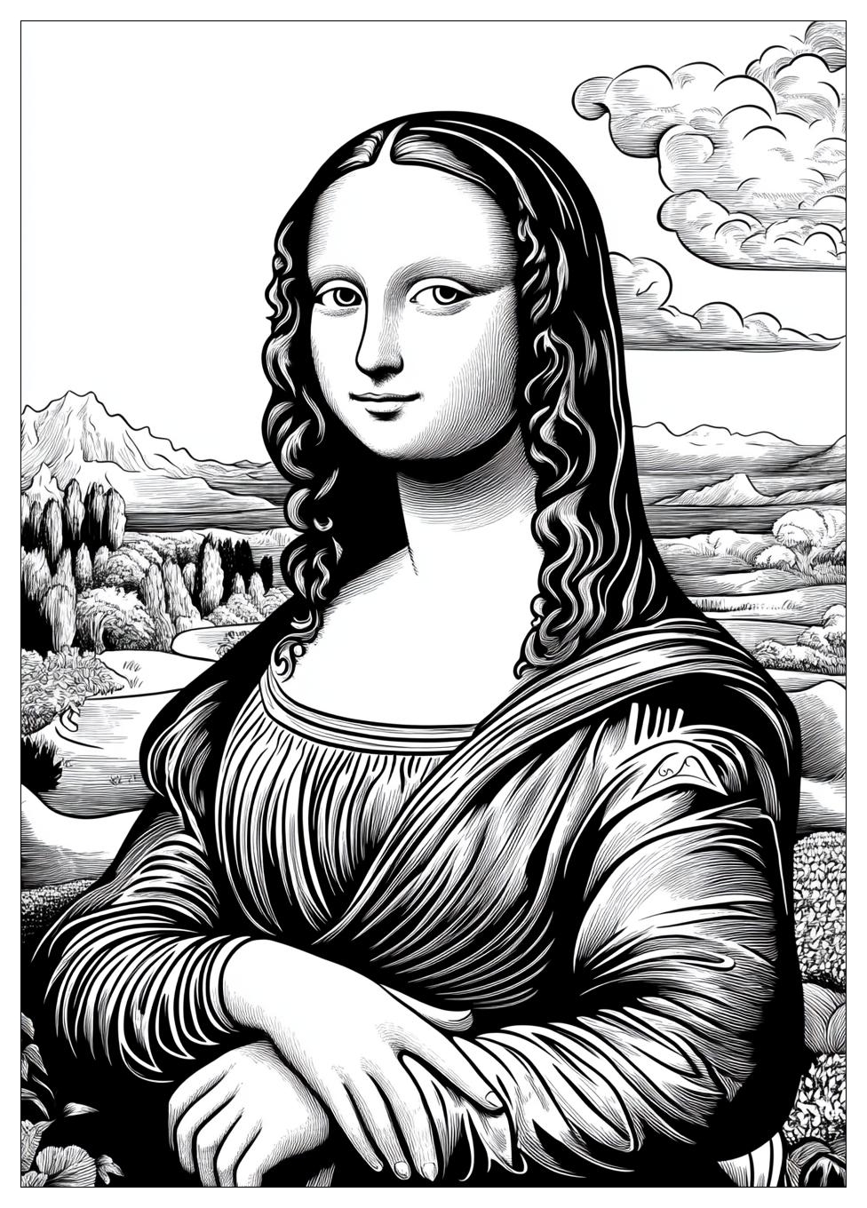 Disegni Gioconda Da Colorare 3