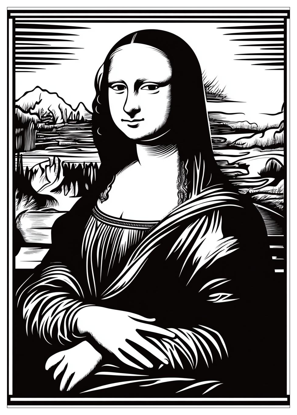 Disegni Gioconda Da Colorare 4