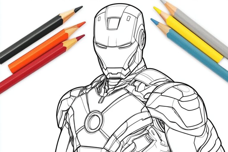 Iron Man Da Colorare : Iron Man: Un Divertimento Creativo