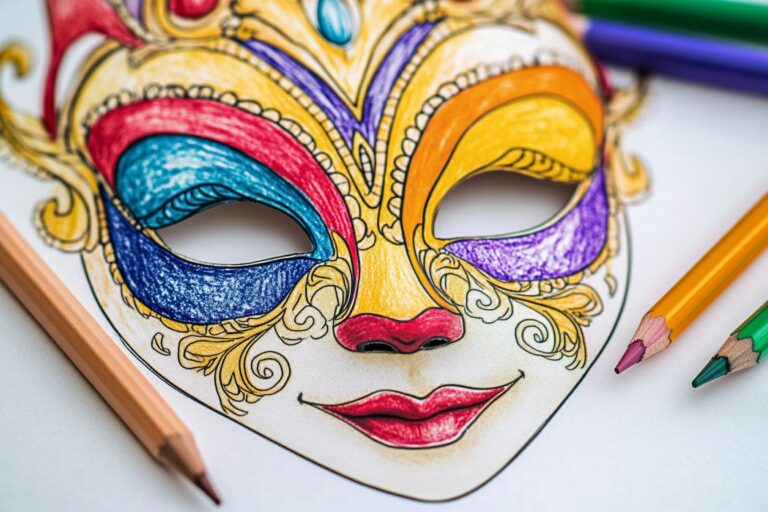 Maschere Di Carnevale Da Colorare : Colorare il Carnevale