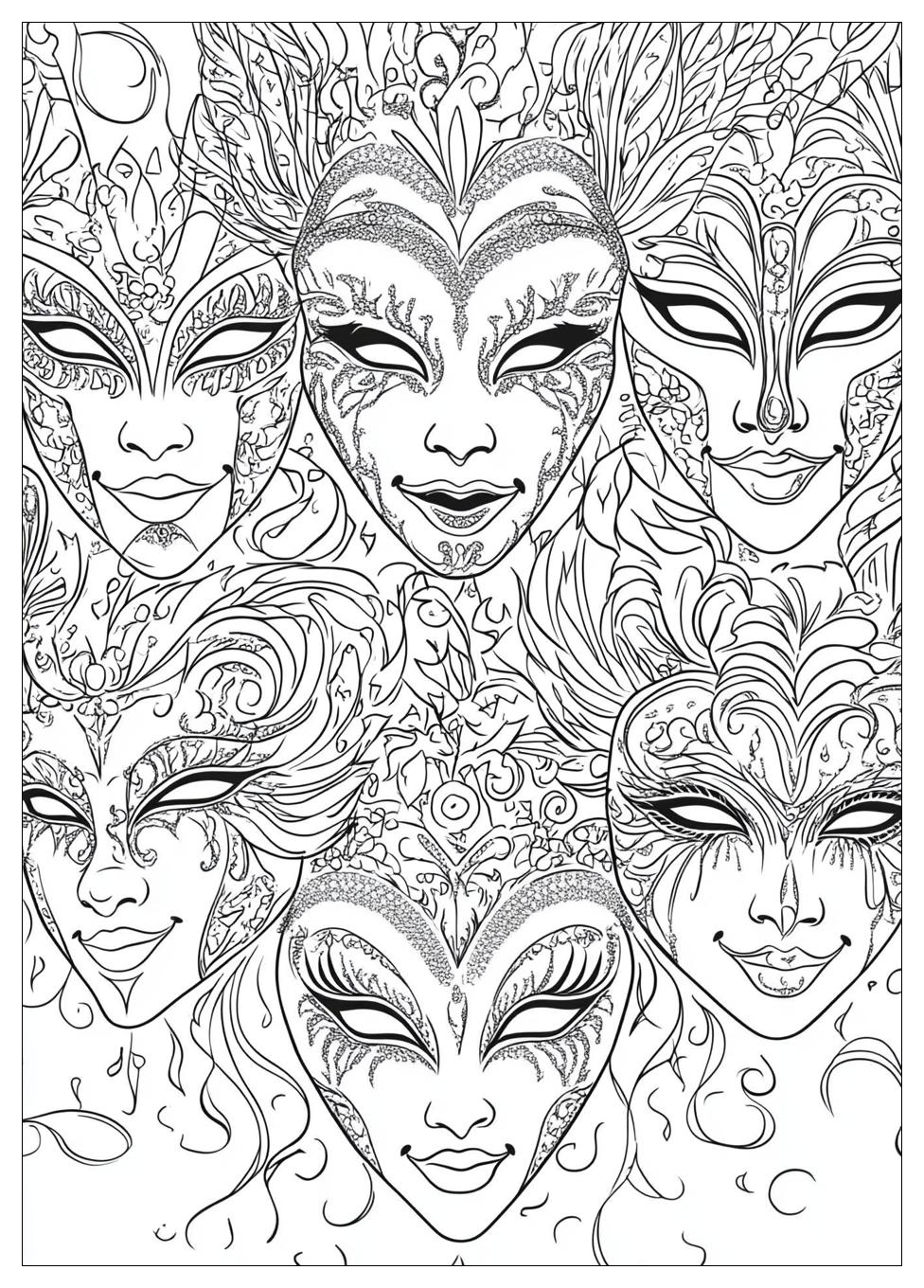 Disegni Maschere Di Carnevale Da Colorare 23