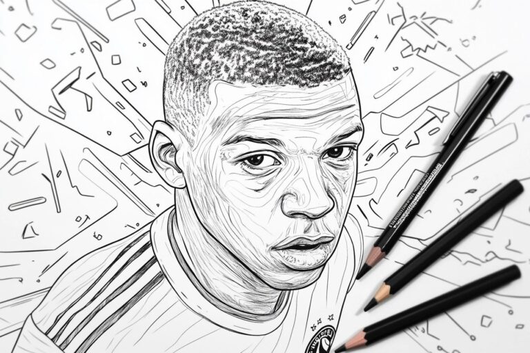 Mbappe Da Colorare : Colorare con Kylian Mbappé