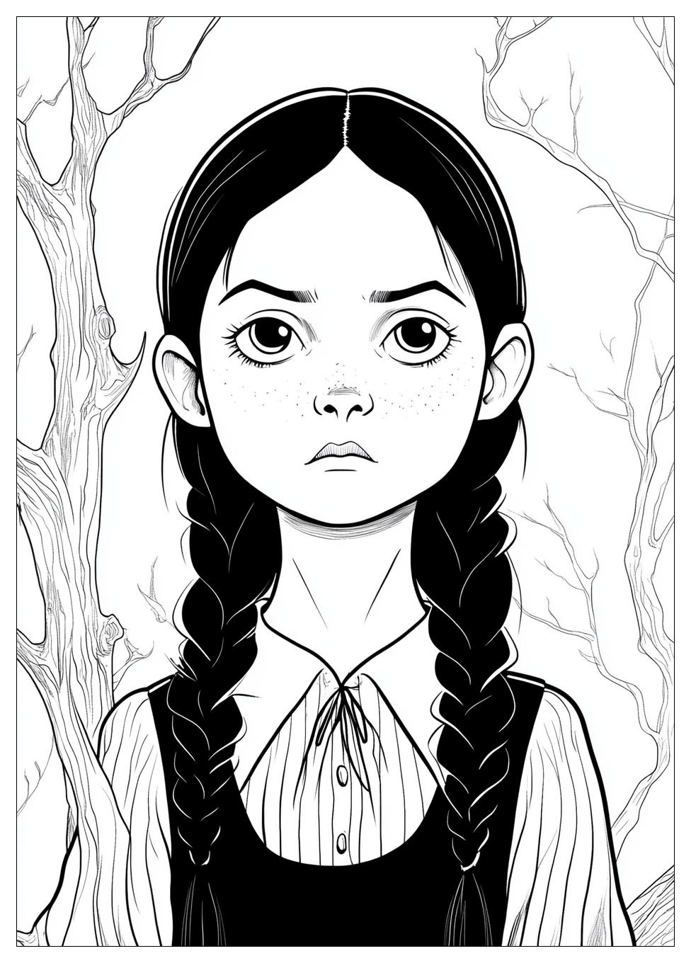 Disegni Mercoledi Addams Da Colorare 10