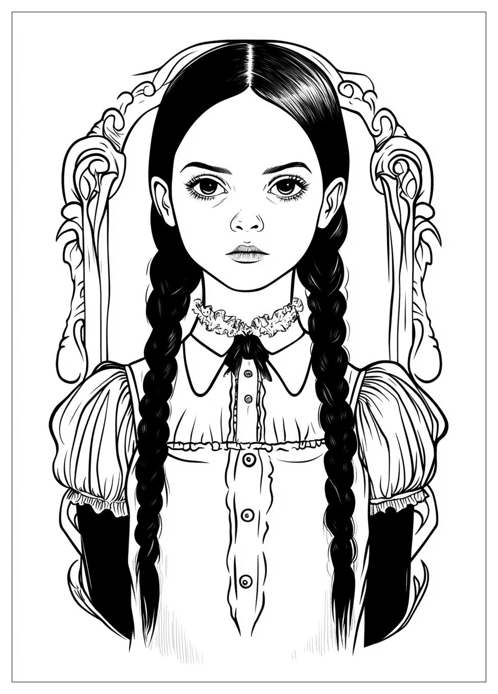 Disegni Mercoledi Addams Da Colorare 12