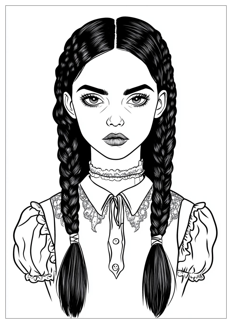 Disegni Mercoledi Addams Da Colorare 22