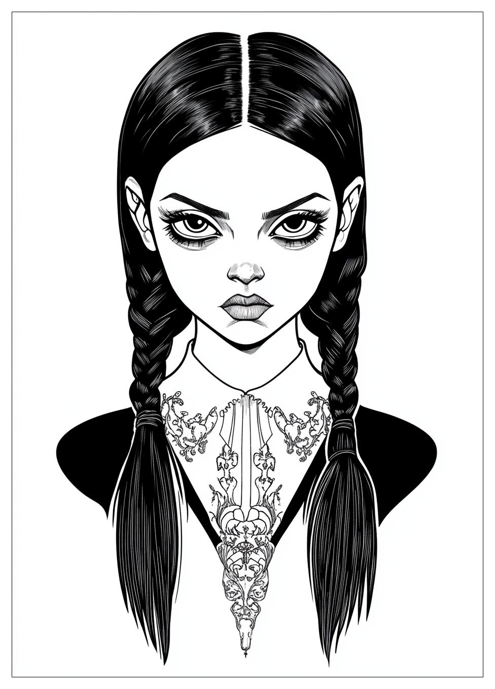 Disegni Mercoledi Addams Da Colorare 24