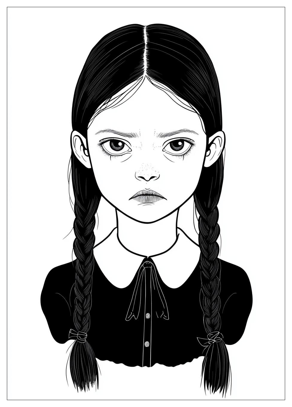 Disegni Mercoledi Addams Da Colorare 5