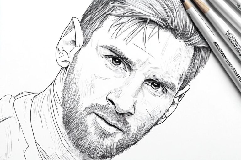 Messi Da Colorare : Colora il Campione