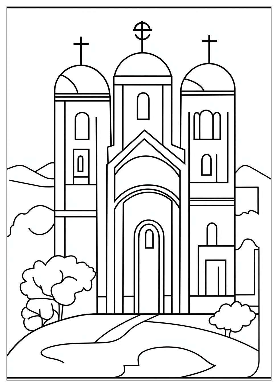 Disegni Monastero Da Colorare 1