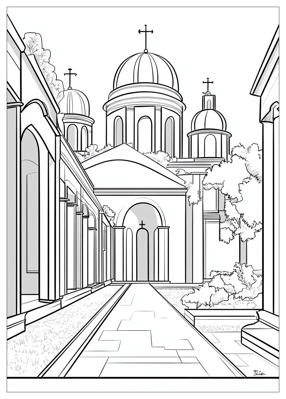 Disegni Monastero Da Colorare 3