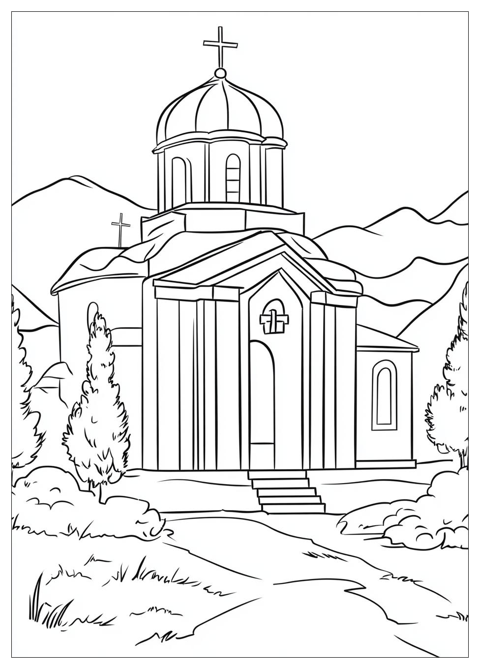 Disegni Monastero Da Colorare 6