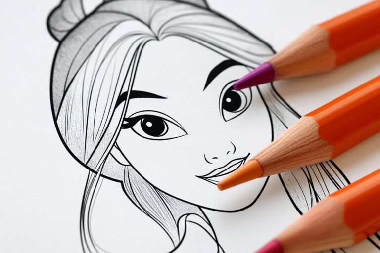 Mulan Da Colorare : Colora l’eroina Disney