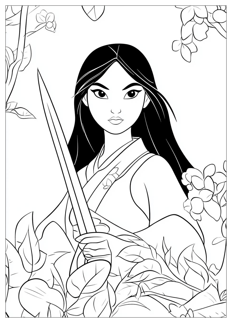 Disegni Mulan Da Colorare 1