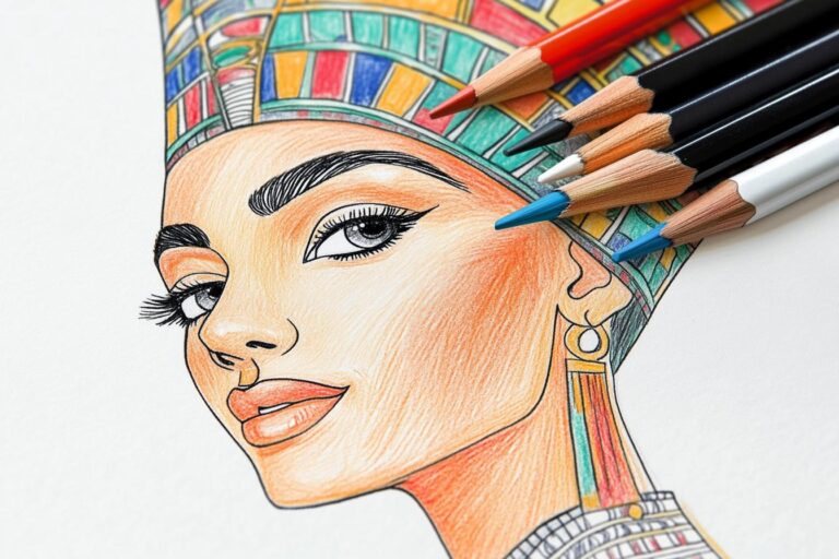 Nefertiti Da Colorare : Colorare la Regina