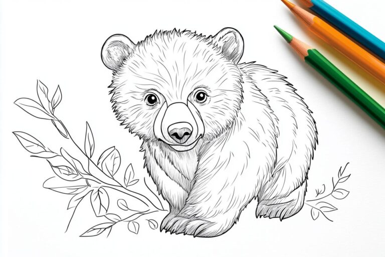 Orso Da Colorare : Colora la tua creatività