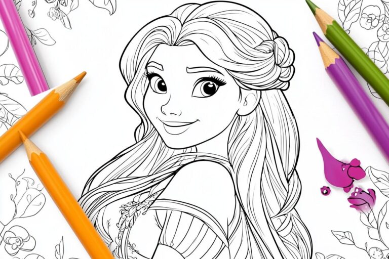 Rapunzel Da Colorare : Colora il mondo di Rapunzel