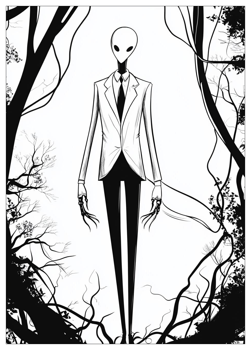 Disegni Slenderman Da Colorare 11