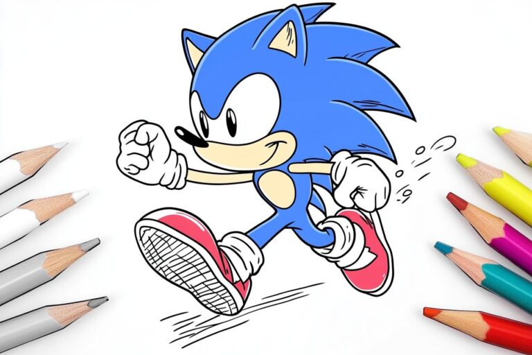 Sonic Da Colorare : Colora il mondo di Sonic