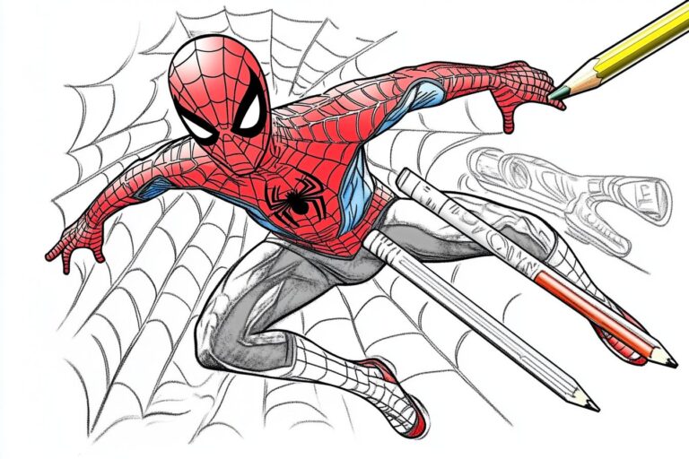 Spiderman Da Colorare : Colorare e Divertirsi con l’Uomo Ragno