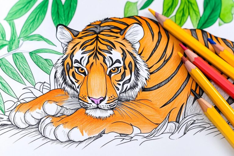 Tigre Da Colorare : Colora la tua immaginazione