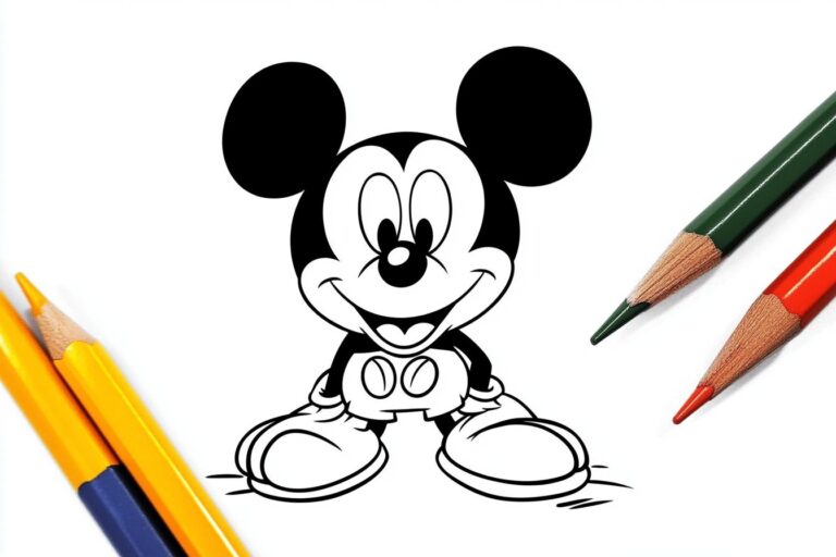 Topolino Da Colorare : Il divertimento creativo per bambini